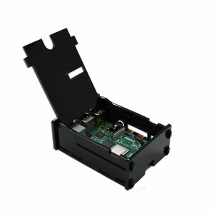Behuizing voor Raspberry PI 4 met klepje zwart