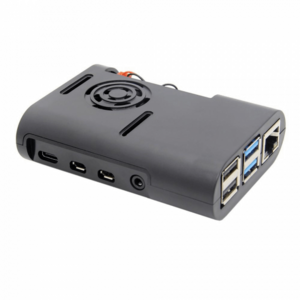 ovale behuizing met ventilator voor raspberry pi 4b zwart