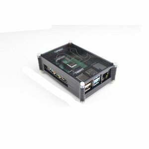 originele raspberry pi 4b behuizing zwart/grijs