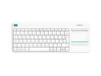 Logitech K400 Plus toetsenbord RF Draadloos QWERTY US International Wit Logitech K400 Plus toetsenbord RF Draadloos QWERTY US International Wit