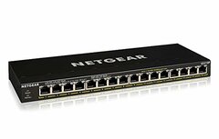 NETGEAR GS316P Unmanaged Gigabit Ethernet (10/100/1000) Power over Ethernet (PoE) Zwart NETGEAR GS316P Unmanaged Gigabit Ethernet (10/100/1000) Power over Ethernet (PoE) Zwart