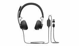 Logitech Zone Headset Bedraad Hoofdband Oproepen/muziek USB Type-C Grafiet Logitech Zone Headset Bedraad Hoofdband Oproepen/muziek USB Type-C Grafiet