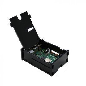 Behuizing voor Raspberry PI 4 met klepje zwart