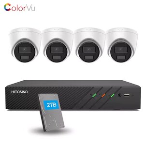 Complete camera beveilingset ! Hikvision DS-2CD1347G0-L(UF) 4 MP ColorVu Fixed Turret Network Camera