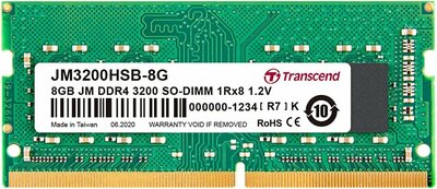Transcend JetRam JM3200HSB-8G geheugenmodule 8 GB 1 x 8 GB DDR4 3200 MHz