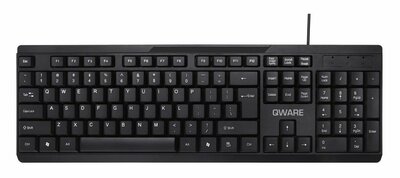 QWARE Wired Keyboard Liverpool Zwart